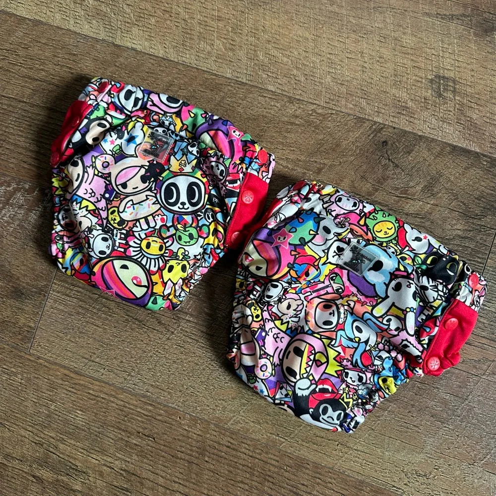 Baby tokidoki Multi-color Red Diaper Covers small